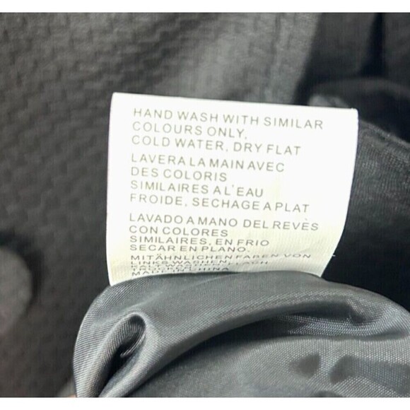 MJ Designer Paris Women Sz M Black Peacoat Lined Button Down Double Breasted U4 - Picture 12 of 12